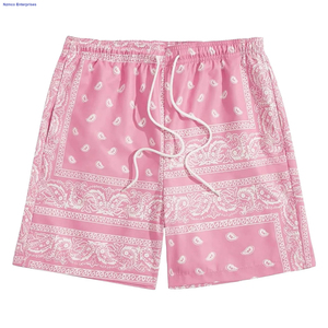 Shorts pour hommes grande taille hommes cordon taille Paisley imprimé été Shorts de plage Shorts pour hommes - Product Image 1