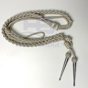 Cordon d'épaule réglable léger et écologique en nylon et polyester tressé durable pour les uniformes de tenue formelle-Cordon de citation - Product Image 2