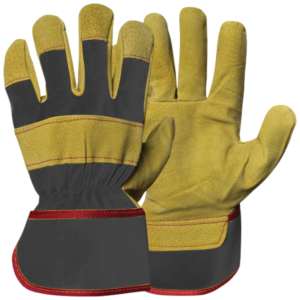 ถุงมืออุตสาหกรรมหนังวัวแยกถุงมือถุงมือนิรภัยจากผู้ผลิตในการทำงานถุงมือนิรภัยสำหรับริกเกอร์จากแคนาดา - Product Image 6