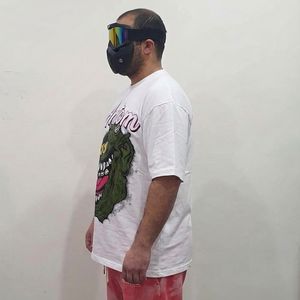 High Quality OEM Custom Logo Unisex 100% Premium Heavy Cotton 300gsm Oversized High Street <b>Tshirt</b> Heat-Transfer Printed Oneck - Product Image 3