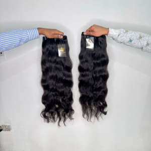 Extensions de cheveux humains indiens bruts non traités, ondulés et bouclés, en gros, pour la vente en gros - Product Image 1