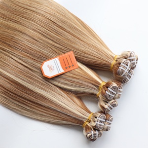 Prix de gros 100% cuticules alignées trame de cheveux humains Double Machine vierge Remy fournisseur d'extensions de cheveux vietnamiens Double dessiné - Product Image 1