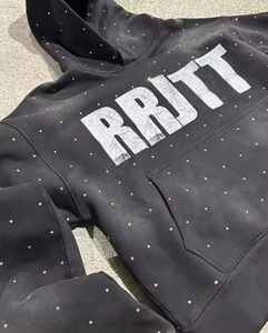 Meilleure vente sweat à capuche personnalisé pour la saison d'hiver pour imprimé bouffant et strass polyester/coton prix raisonnable - Product Image 3