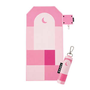 SalahTag Portable Keychain <b>Prayer</b> <b>Mat</b>-Durable Water-Resistant Polyester 45x90cm Square Mihrap Design Non-Slip Rubber Backing - Product Image 2