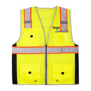 Chaleco de Seguridad Reflectante de Alta Visibilidad Morado, Uniforme de Trabajo de Construcción, Chaleco de Rescate de Seguridad 100% Poliéster con Logotipo y Múltiples Bolsillos - Product Image 5