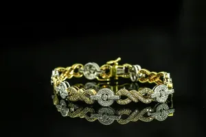 6-Inch 8.48 Ct <b>Simulated</b> Moissanite Sterling Silver Tennis Bracelet for Women Rose Gold Plated for Wedding or Gift - Product Image 5