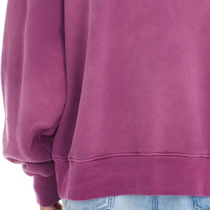 Personnalisé de haute qualité broderie personnalisée Sun Fade acide Wash sweat-shirt surdimensionné Streetwear goutte épaule hommes sweats - Product Image 5