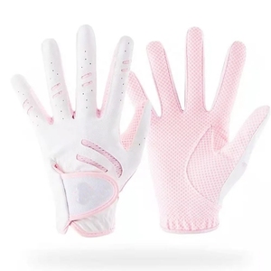 Gants de golf haut de gamme de qualité supérieure avec logo personnalisé en cuir Cabretta léger pour enfants poignée en peau de mouton respirante professionnelle - Product Image 4