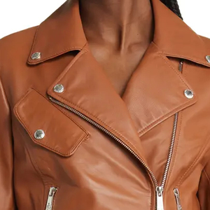 Veste d'hiver en cuir véritable pour femmes, personnalisable, tricotée, respirante, écologique, légère, best-seller, élégante, vente en gros - Product Image 6