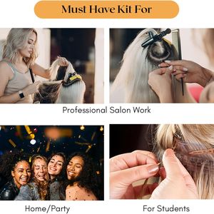 คีมหนีบยางเครื่องมือสำหรับต่อผมคีมหนีบลูกปัดแบบเปิดคีมหนีบลูกปัดดีไซน์แม่นยำ - Product Image 6