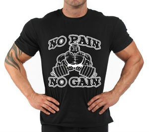 Camisetas transpirables elásticas para hombre con estampado personalizado, hechas de 95 algodón y 5 licras, para deportes de gimnasio - Product Image 3