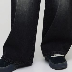 กางเกงขายาวผู้ชายทรงหลวมสีฟ้าแนวสตรีทเอวสูงทรงหลวม - Product Image 6