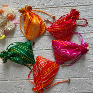 Shagun Bandhani hecho a mano duradero elegante joyería regalo embalaje Potli bolsas para bodas Año Nuevo día Ramadán Día de la madre - Product Image 1
