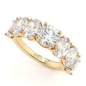 Anillo de Eternidad con 7 Diamantes de Corte Redondo para Mujer - Product Image 2