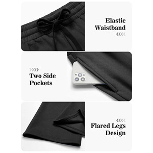 Pantalones de hombre personalizados antiarrugas de alta calidad con cordón con bolsillos laterales pantalones de hombre de gran tamaño Jogger liso teñido - Product Image 2