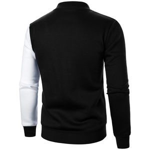 <b>Men's</b> Fashionable Stand Collar Color Block Sweatshirt Casual Jacket <b>Men's</b> Casual <b>Cardigan</b> Sweatshirt <b>Men's</b> Baseball Uniform - Product Image 3