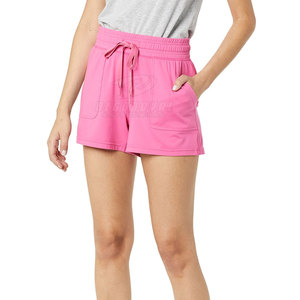 Pantalones cortos de mujer con estilo de alta calidad Precio al por mayor Nuevo diseño Pantalones cortos personalizados de color sólido para mujer - Product Image 3