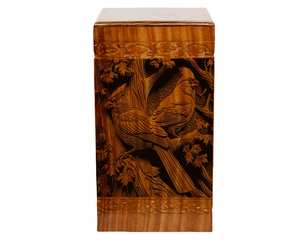 Cardinal Wooden Adult Size Human Funeral Cremation Urn with Personalization wooden urns <b>for</b> human <b>ashes</b> - Product Image 3