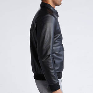 Veste de motard en cuir pour hommes, coupe-vent, avec broderie personnalisée, en cuir de vache original et veste de moto respirante pour hommes, vente à chaud - Product Image 5