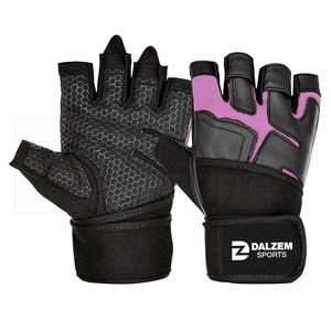 Gants d'haltérophilie avec support de poignet Support de poignet Rembourré Extra Grip Protection de la paume Gants d'exercice unisexes sans doigts - Product Image 1