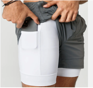 Pantalones cortos de gimnasio activo para hombre, con cordón elástico y logotipo de talla grande XXL, pantalones cortos de entrenamiento atlético estampados transpirables de verano de 5 pulgadas - Product Image 5