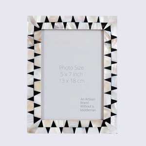 Marco de espejo con incrustaciones de hueso hecho a mano artesanal-Artesanía tradicional india intrincada para decoración de pared - Product Image 1