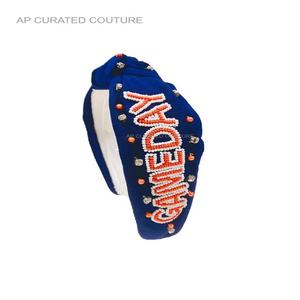 Diademas con cuentas personalizadas para el día del juego para niñas, equipo deportivo hecho a mano, hermosos accesorios para el cabello diseñados - Product Image 4