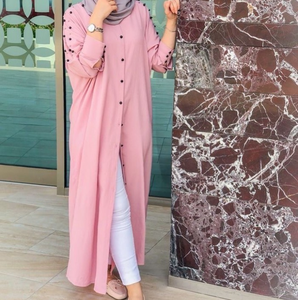 Abaya brodée Dubaï meilleure vente France vêtements islamiques pour femmes prix abordables nouvelles collections d'abaya d'hiver - Product Image 2