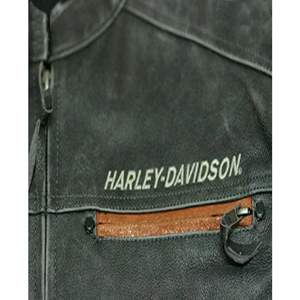 Harley Davidson Colorblocked Hombres Chaqueta de cuero - Product Image 3