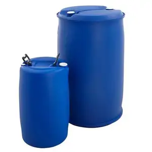 Terlaris 200L HDPE biru plastik kemasan hambatan/drum wadah dengan cincin ganda grosir \ galon Drum plastik