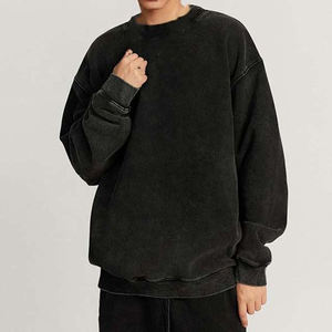 Sudadera con Capucha 100% Algodón, Estilo Urbano, Hombros Caídos, Lavado Ácido Intenso, Personalizada, Básica, para Hombre - Product Image 2