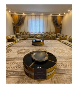 Arabic Majlis <b>Moroccan</b> Majlis Design | Sitting Height 40cm | <b>Sofa</b> + Wool Carpet + Curtain + Table Set FULL - Product Image 1
