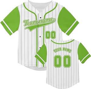 2024 últimos conjuntos de uniformes de béisbol y softbol personalizados sublimación de seis botones transpirable precio bajo - Product Image 6