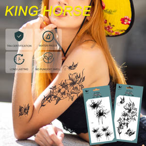 Autocollants de <span class=keywords><strong>tatouage</strong></span> semi-permanents réalistes de vente chaude-jus de genipin à base de plantes dure 14 jours-art imperméable de <span class=keywords><strong>dos</strong></span>/épaule/corps - Product Image 2