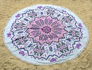 Serviettes de plage en coton mélangé tissé à séchage rapide de haute qualité MS, motif sportif, 150*150cm, ensembles de serviettes de bain absorbantes, impression de logo personnalisée - Product Image 3