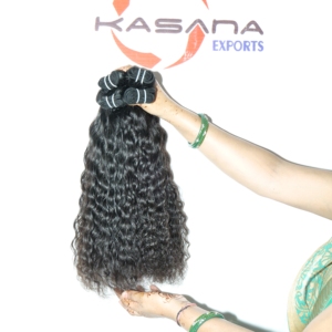 100% Naturel Machine Double Trame Extensions De Cheveux Humains Brut Double Dessiné Noir Femmes Bouclés Vague Bundle Indien Cuticule Aligné - Product Image 3