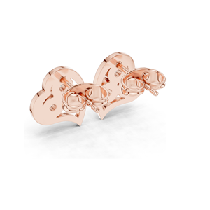 ต่างหูเพชรทรงหัวใจ 0.39 กะรัต เพชร CVD ความใส VVSVS EF  ทอง 18KT, 14KT, 10KT และเงิน 925  โมอิสซาไนต์ - Product Image 6