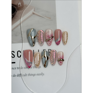 Uñas postizas de aleación color rubor - Product Image 2