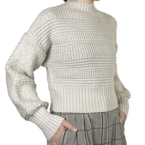 Jersey de invierno para mujer, suéter de punto de manga larga de Color sólido con cuello alto para ropa de calle, sudadera de cuello alto - Product Image 2