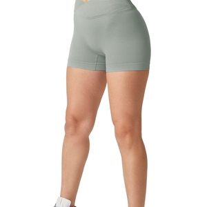 Shorts de Yoga de Alto Rendimiento con Rayas de Carreras, Cintura Alta, Aerodinámicos, con Efecto Scrunch, de Nailon y Elastano, Inspirados en la Velocidad, para Entrenamiento - Product Image 2