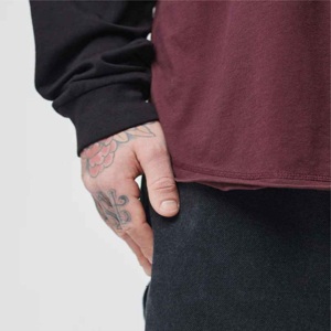 Vente en gros de t-shirt simple gaufré de grande taille chemise blanche à manches longues avec logo personnalisé chemise à motif gaufré - Product Image 5