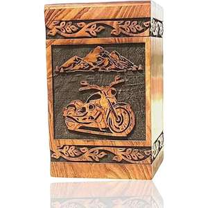 Urna para adultos personalizada europea, urna de madera tallada a mano para cremación, suministros funerarios, urnas para cenizas humanas - Product Image 1