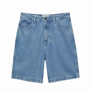 Loose <b>Shorts</b> light wash denim jeans fit <b>men</b> casual breathable <b>short</b> zip fly <b>baggy</b> jean for <b>men</b> <b>short</b> OEM Serviced - Product Image 4