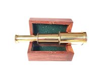 Jouet de bateau de capitaine de pirate de télescope en laiton de poche nautique de haute qualité avec boîte en bois meilleure qualité décor à la maison pour marin