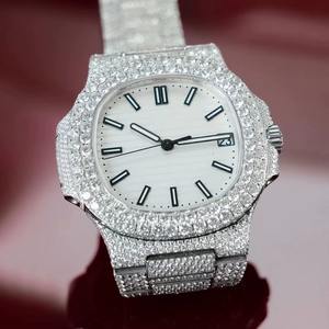 Montre-bracelet en diamant blanc glacé de qualité supérieure, haut de gamme, pour le bureau, les occasions spéciales et les cadeaux, disponible au meilleur prix - Product Image 3