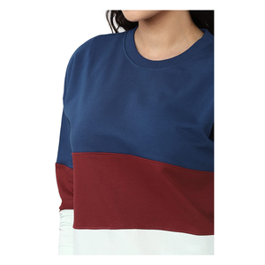 Sweat-shirt personnalisé d'hiver pour femmes en gros pull décontracté col rond avant Logo Style 100% coton hauts à la mode pour vêtements de sport OEM - Product Image 4