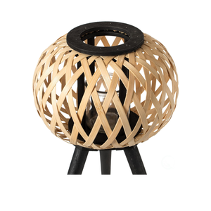 Portavelas de Bambú Natural Hechos a Mano, Faroles, Frascos para Velas, Faroles Vintage con Soporte para Mesa de Vietnam - Product Image 2