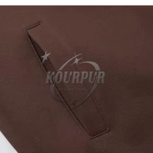 Chaqueta Varsity de algodón puro 100% para hombres y mujeres, cuello levantado Reversible para la temporada de invierno, colores Blanco marrón, servicio OEM - Product Image 4