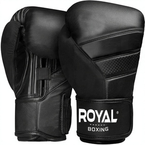 Gants de boxe The Royal Boxing, nouveaux gants de boxe en cuir personnalisés, logo OEM personnalisé, cuir de vachette, gants de boxe professionnels, logo personnalisé - Product Image 1
