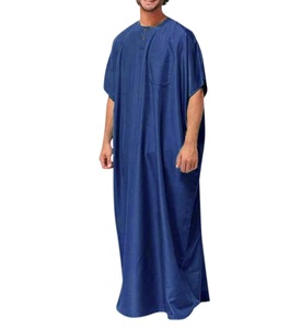 Arabic <b>Kaftan</b> Jubbah <b>for</b> Men 100% Cotton Muslim Fashion Clothing Direct Factory <b>Sale</b> Men Thobe Jubbah - Product Image 1